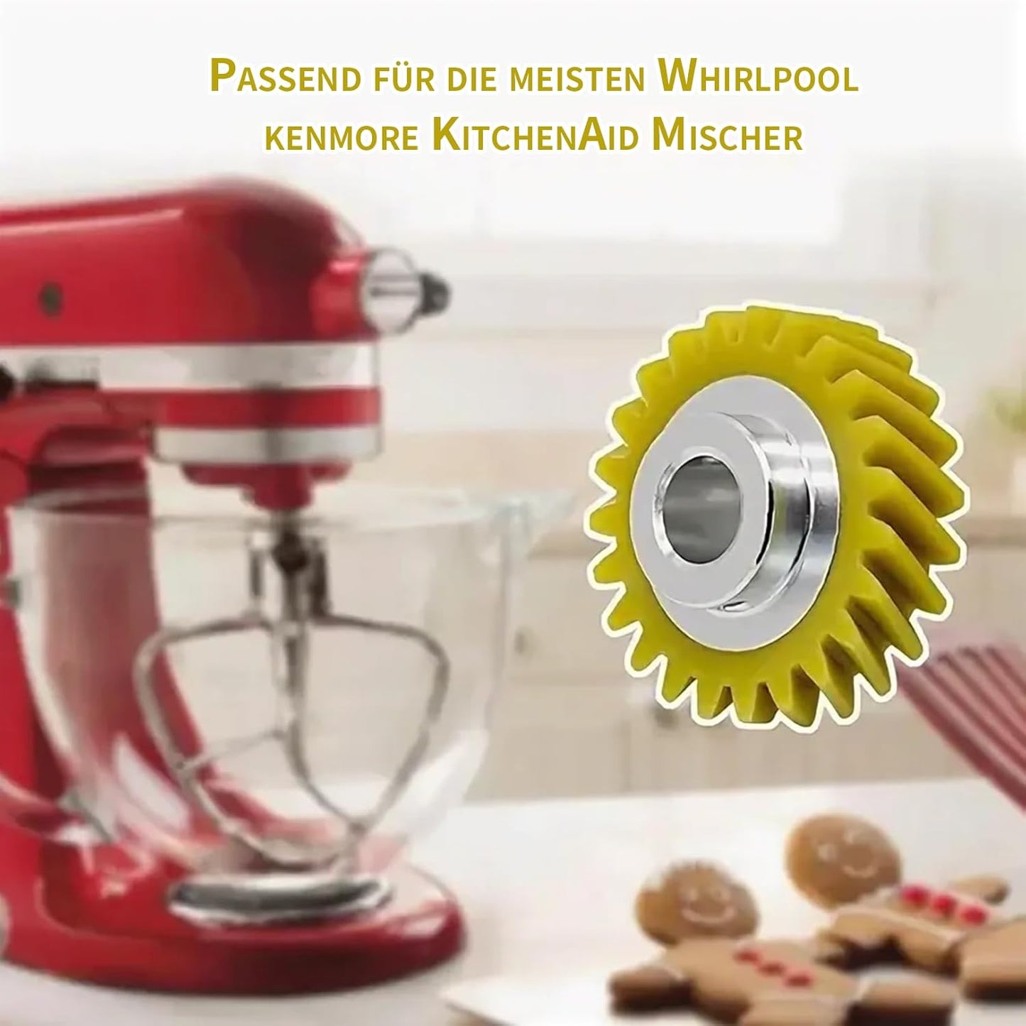 Ersatz-Zahnräder W10112253 für Kitchenaid Mixer (2 Stück), 2 Stück