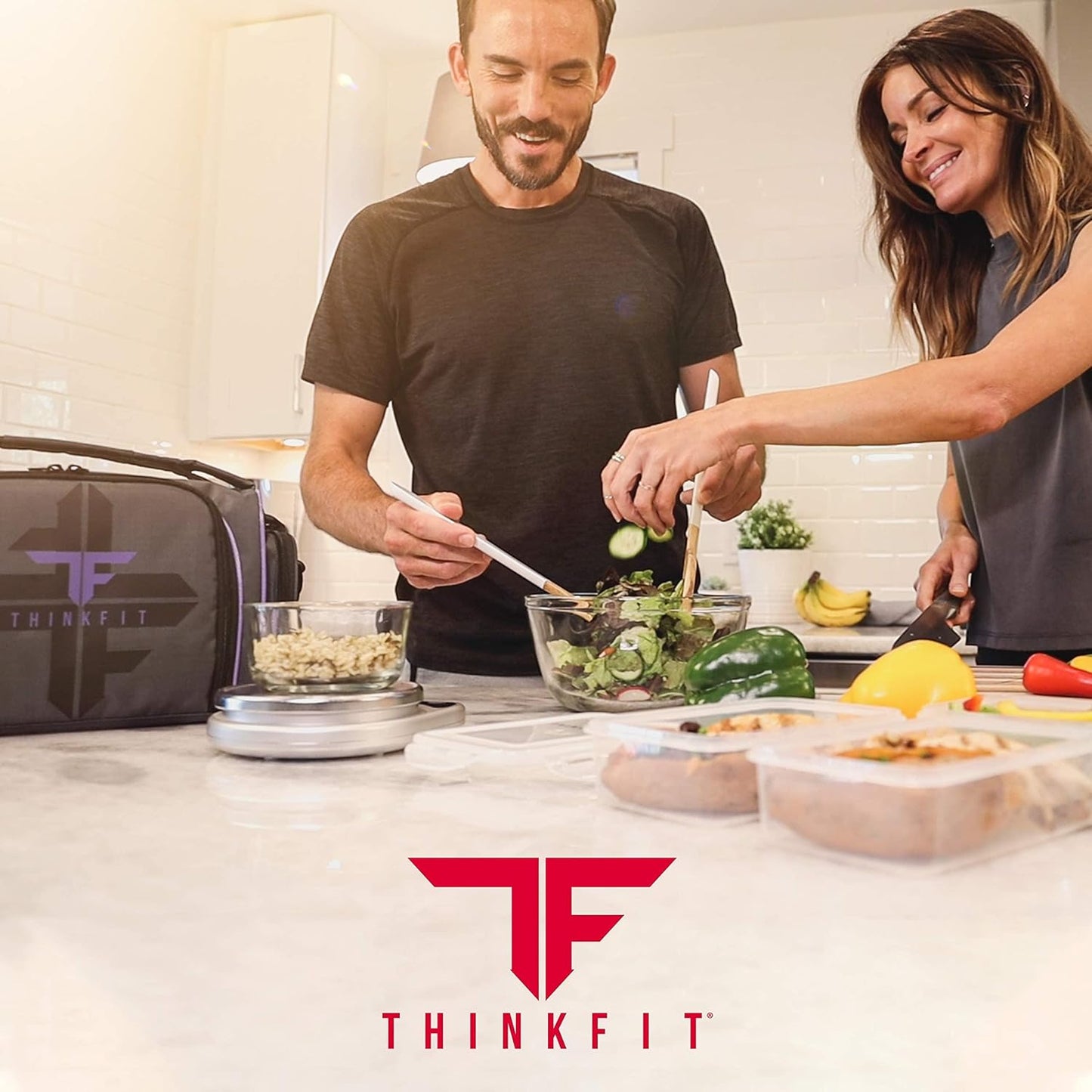 Isolierte Lunchbox mit Meal Prep Boxen & Zubehör, Blau