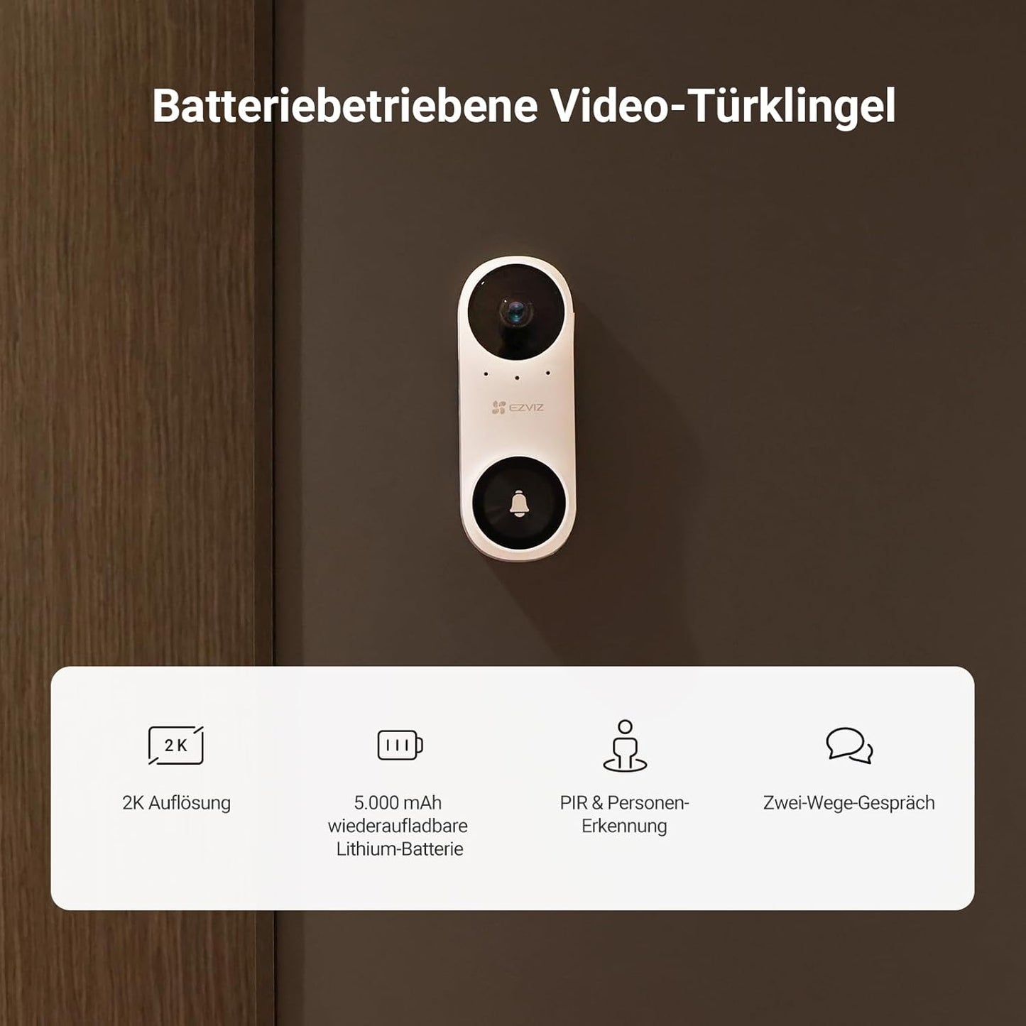 Kabellose 2K Video-Türklingel