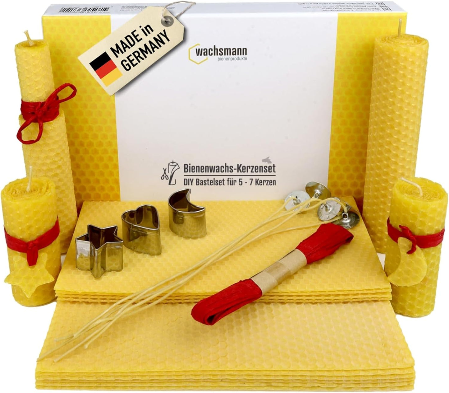 DIY Bienenwachskerzen Bastelset, Gelb