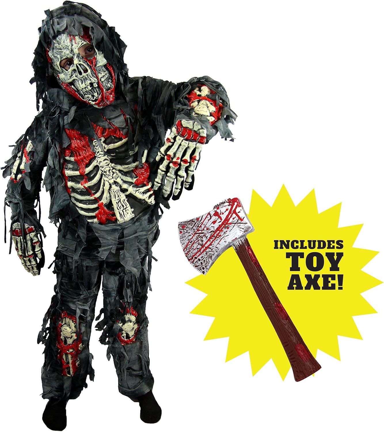 Zombie, S (5–7 Jahre) Schwarz