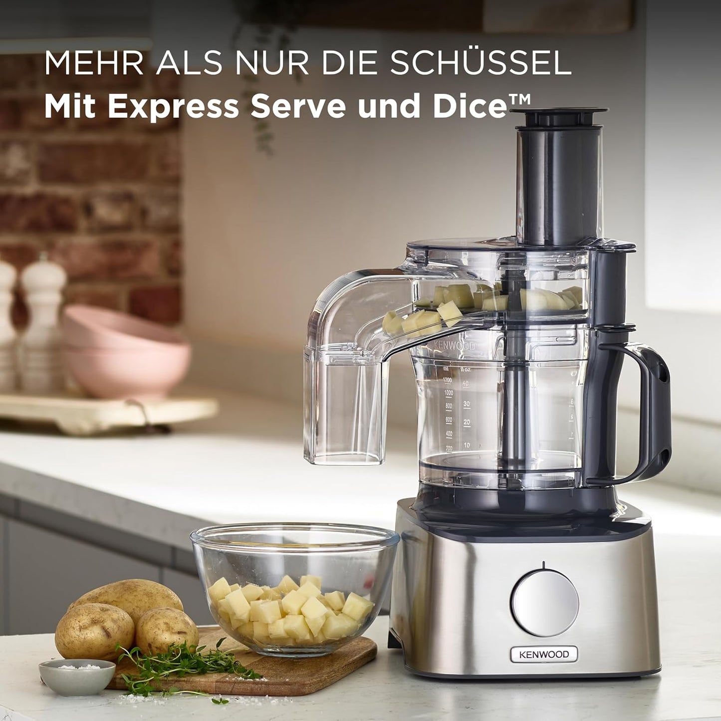 MultiPro Küchenmaschine mit Mixaufsatz & Würfelschneider, Multipro Compact, 800W , 12Zbh