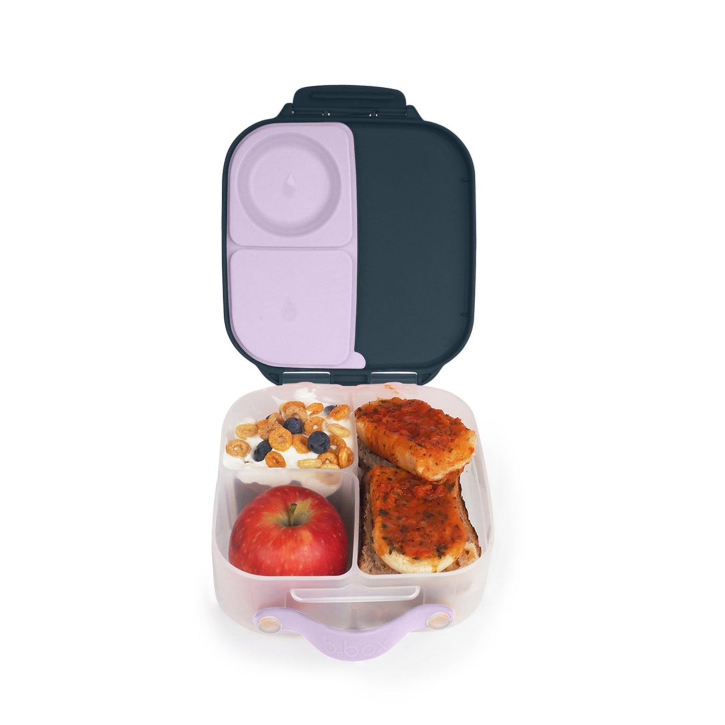 Mini Brotdose für Kinder mit Fächern (Bento Box), Indigo Rose