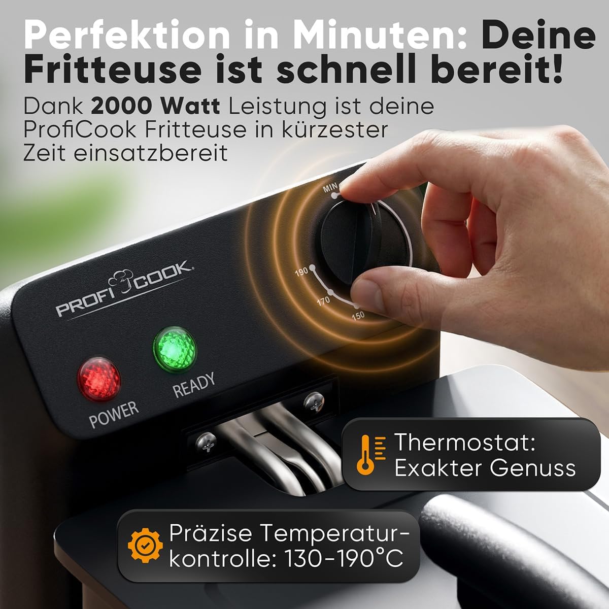 Friteuse PC FR 1325 mit Kaltzone & Spritzschutz