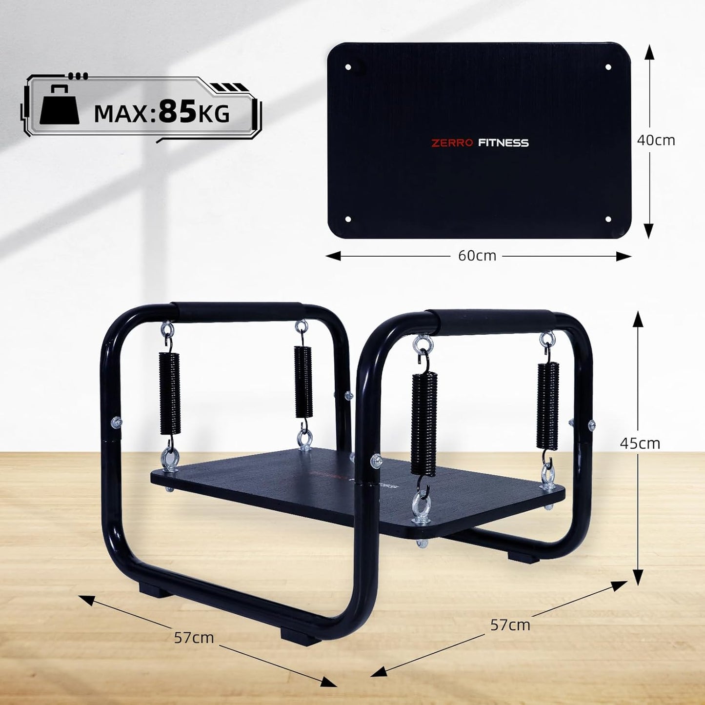Balance Board Gleichgewichtstrainer, Schwarz MAX.85KG