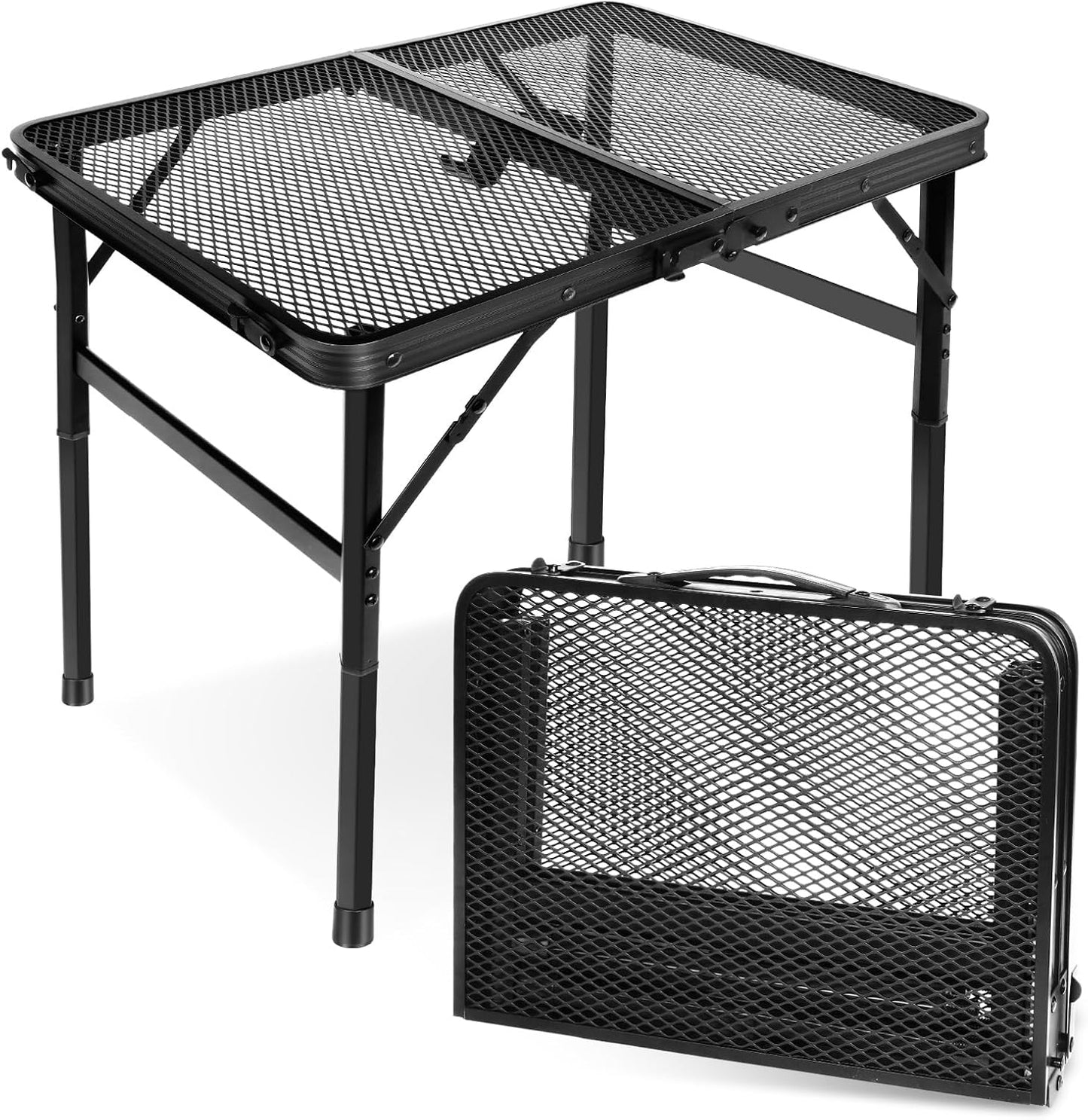 Klappbarer Campingtisch, Schwarz 60 x 40 cm