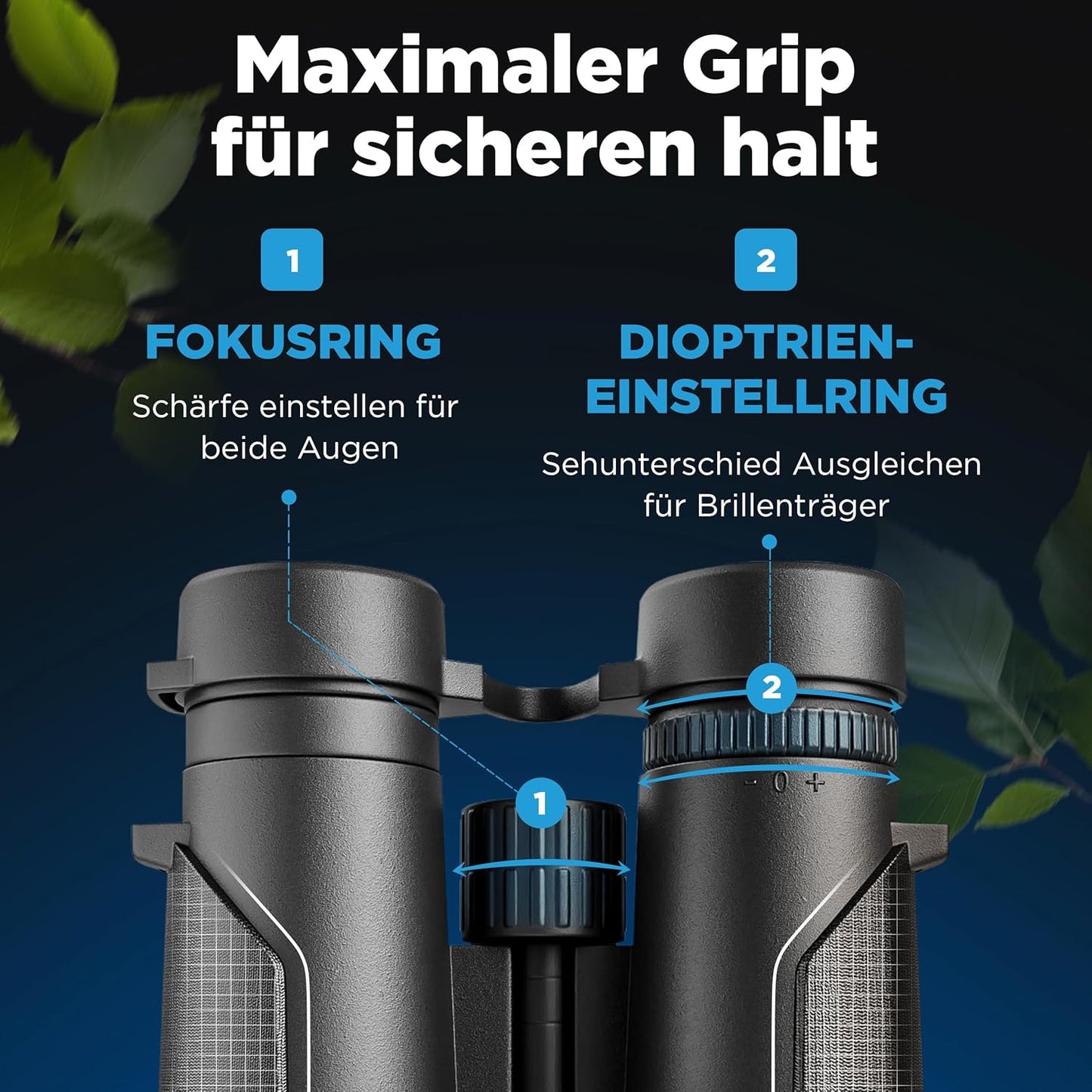 Fernglas 8x42 mit Hardcase, 8x42 Schwarz