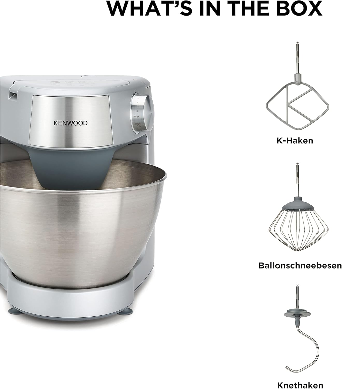 Küchenmaschine Prospero+, inkl. 3 Zubehörteile Silber