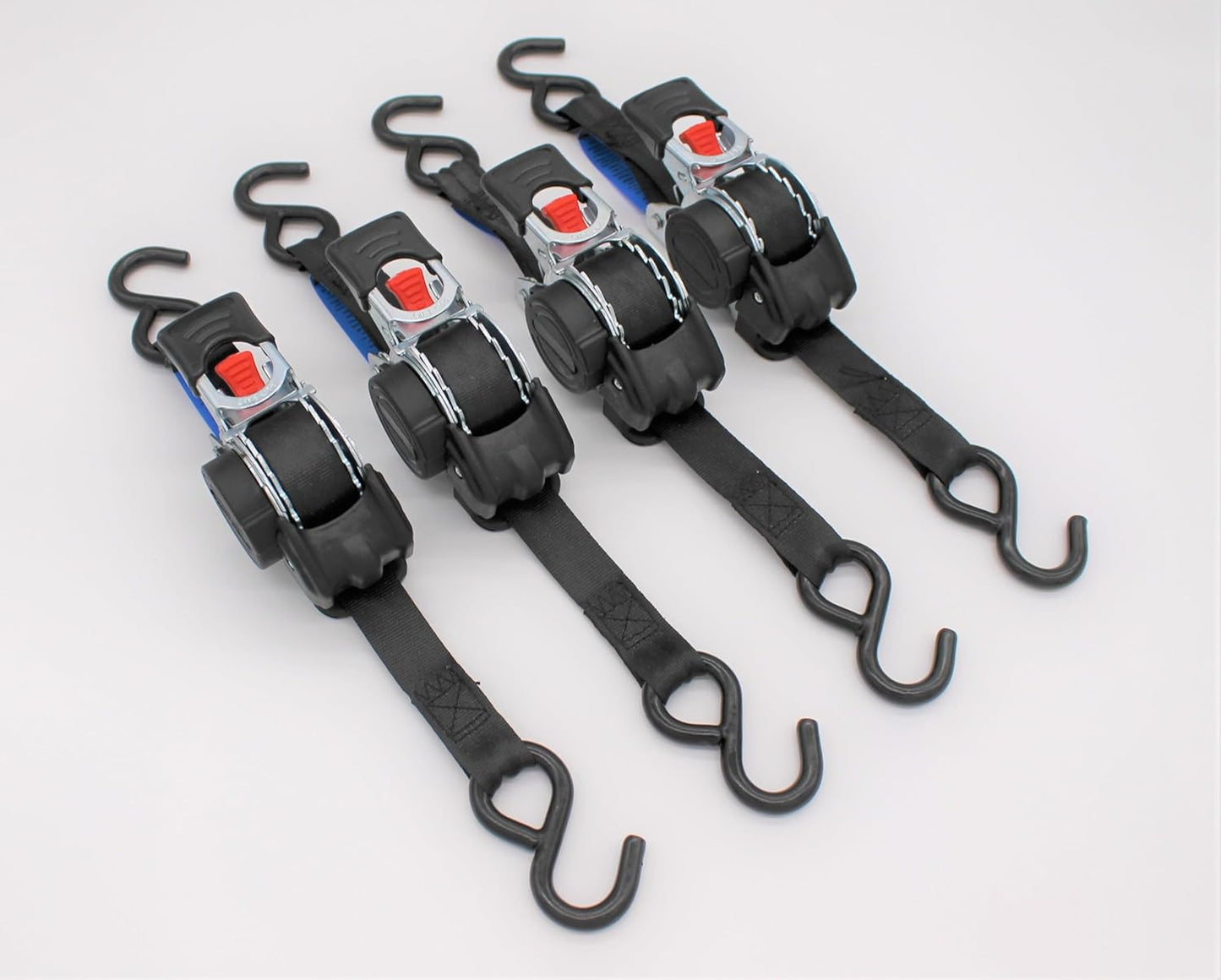 Automatik Zurrgurt-Set mit S-Haken, 4 Stück