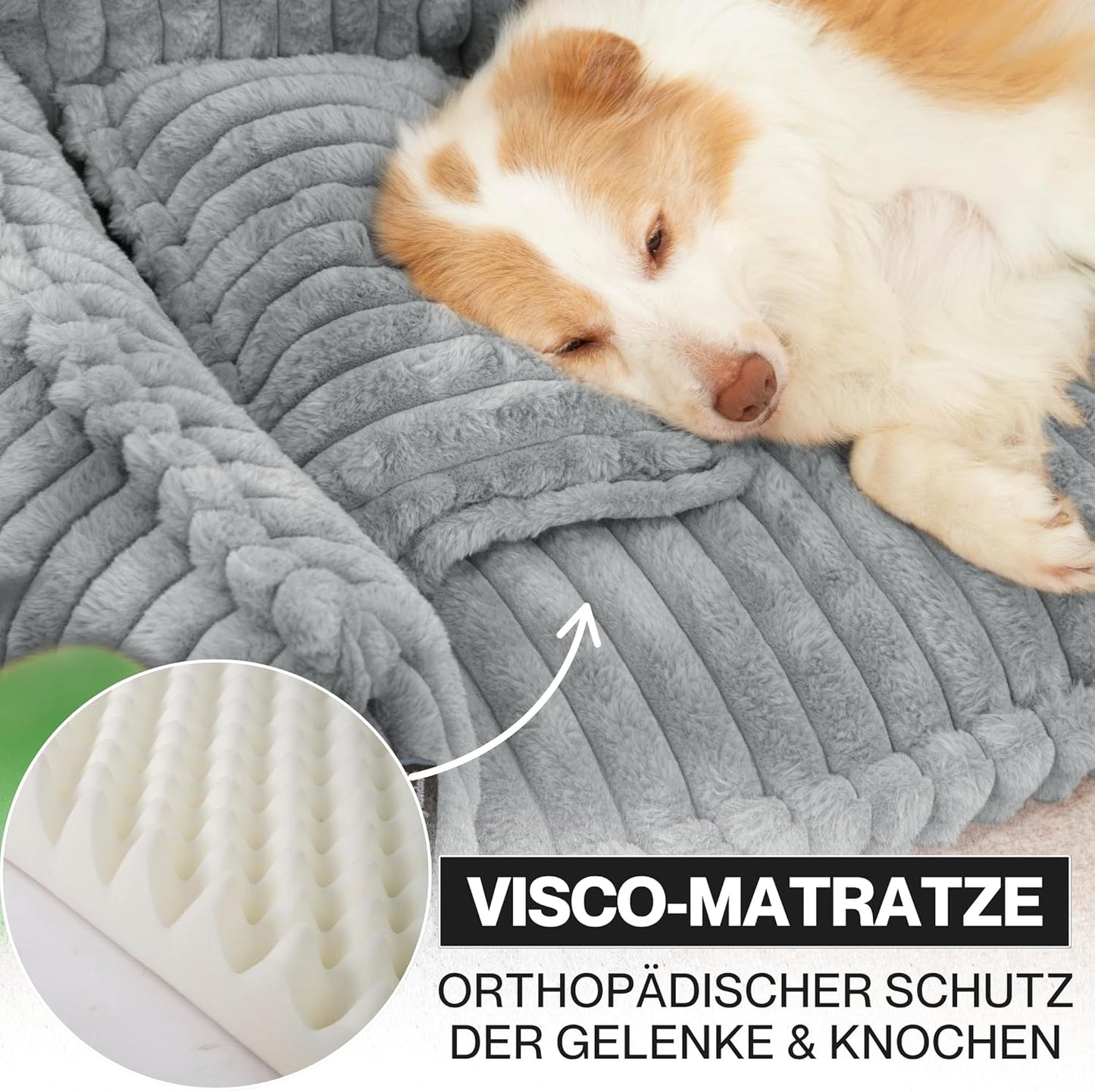 Orthopädisches Haustiersofa, Lichtgrau XXL (140cm)