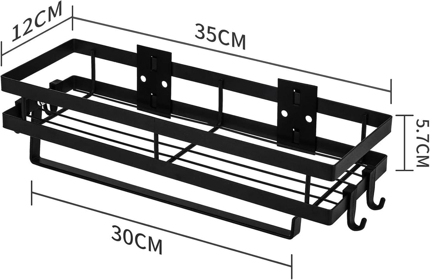 Gewürzregal Wandmontage, 35cm