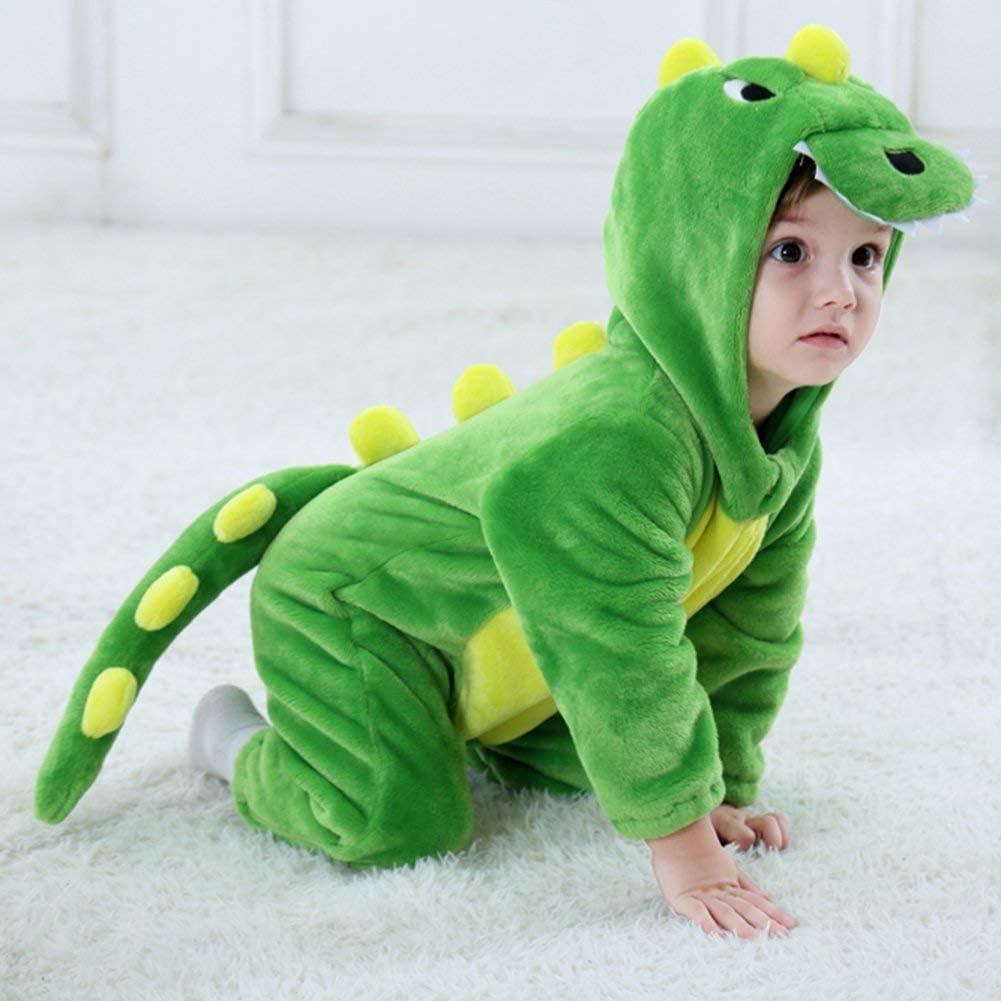 Baby-Dinosaurier Kostüm mit Kapuze, 3-4 Jahre Grün