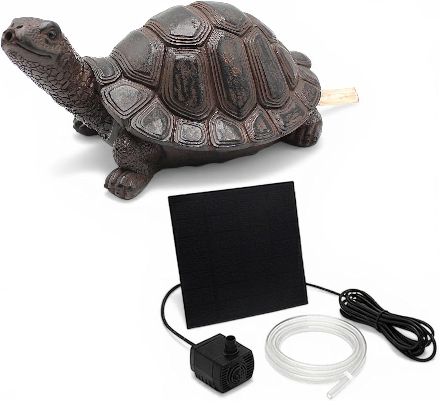 Solar-Wasserspeier Schildkröte mit Pumpe (Polyresin)