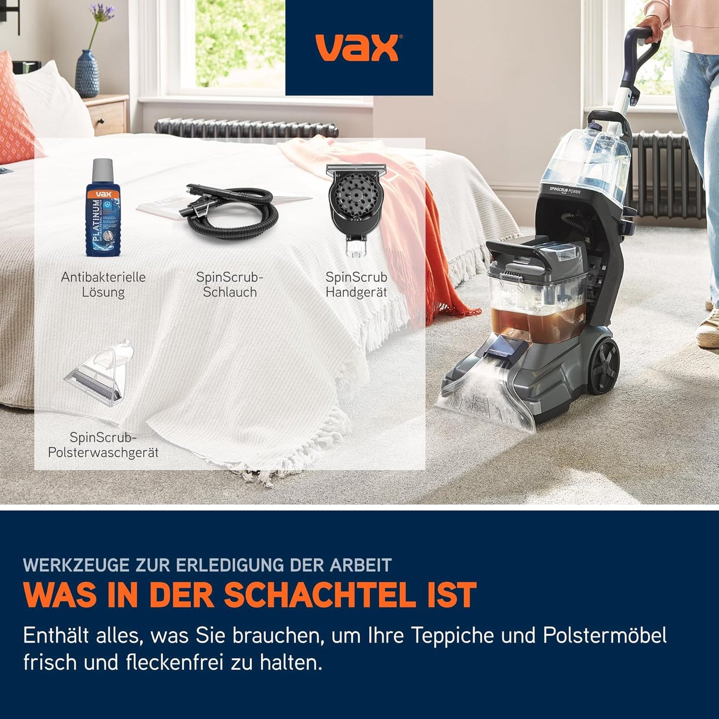 SpinScrub Power Plus Polster- und Teppichreiniger, Spinscrub Plus EU