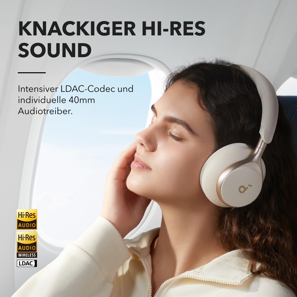 Space One Over-Ear Kopfhörer, cafe latte