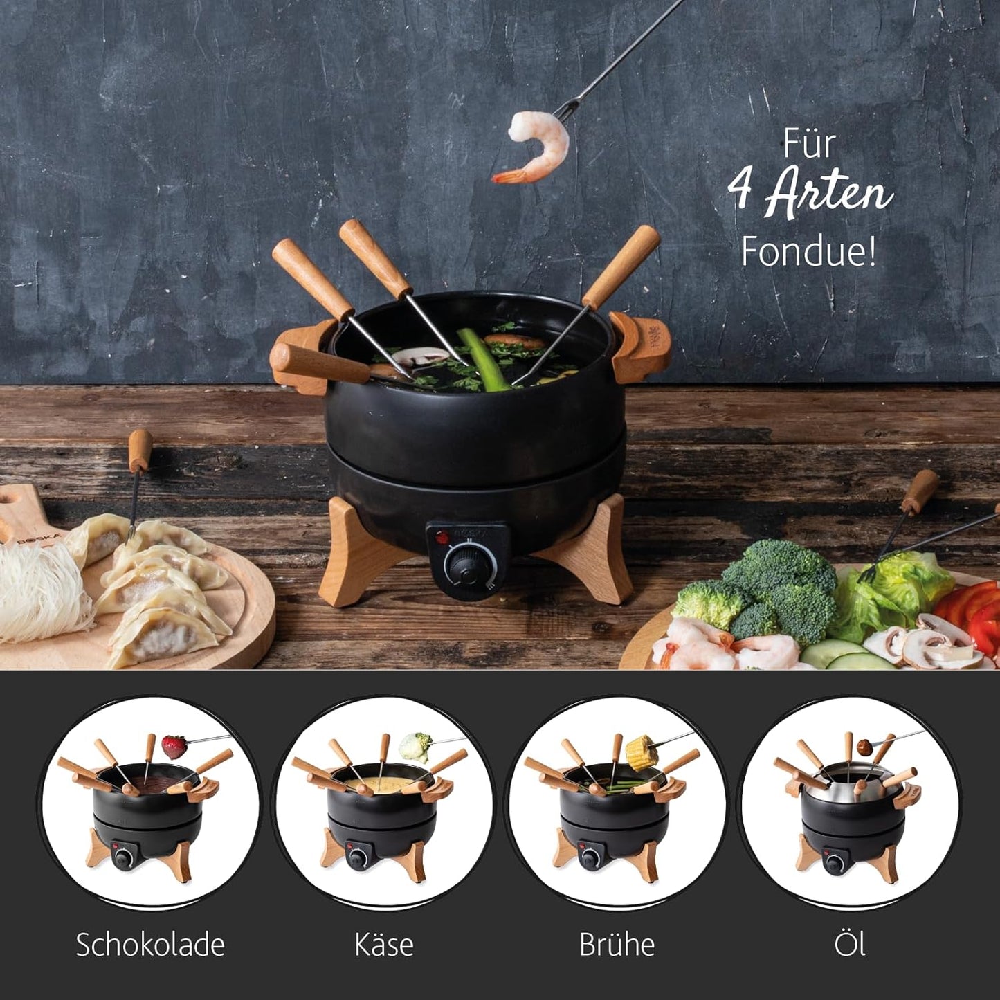 Fondueset mit Temperaturregler, Party