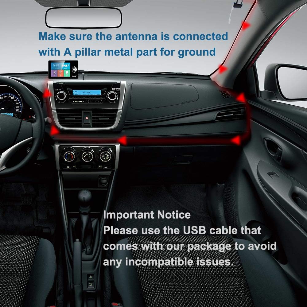 DAB+ Radio-Adapter mit Bluetooth, DAB with colorful screen