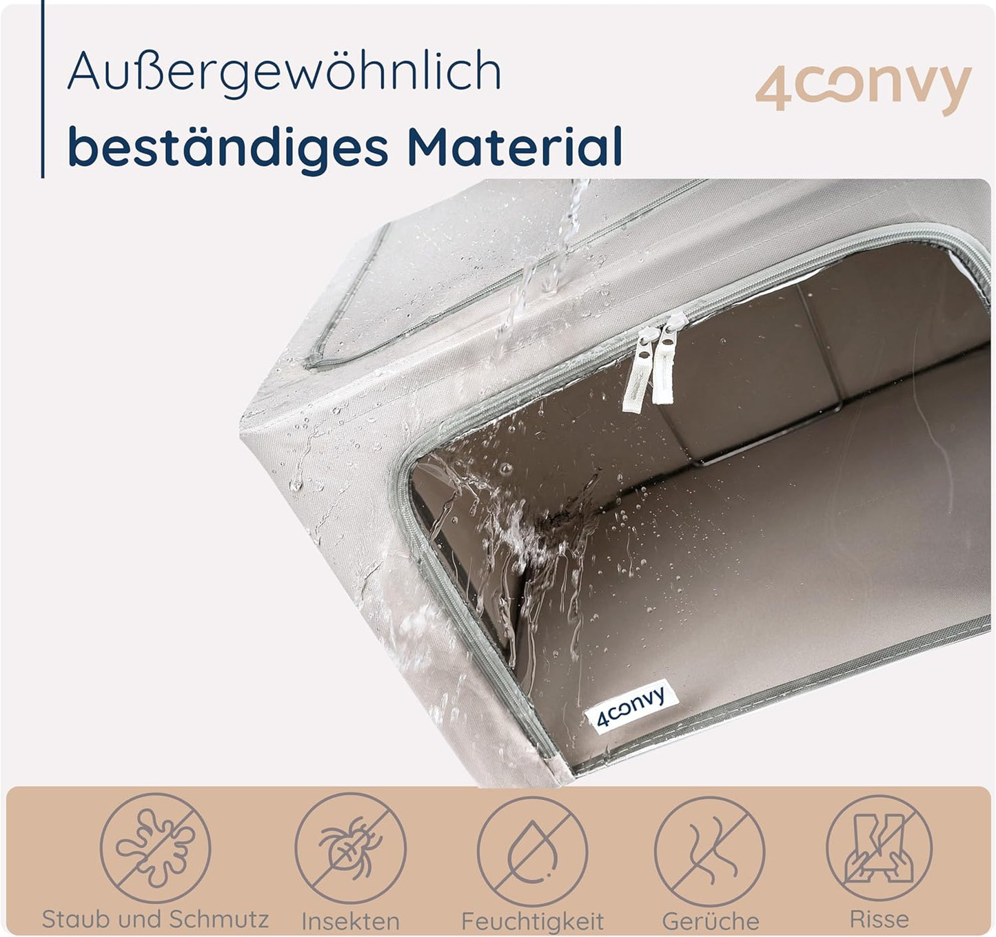 Faltbare Kleideraufbewahrungstasche, Grau 3x100L
