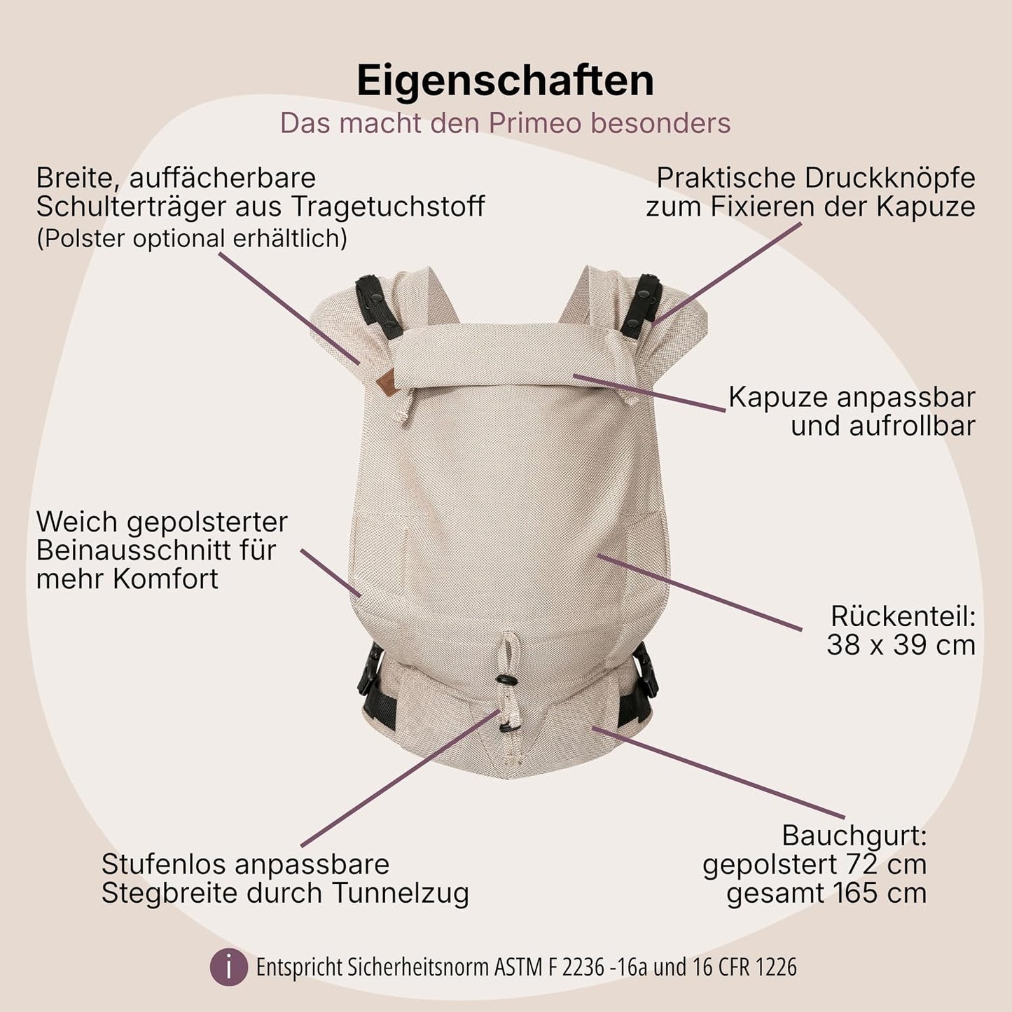 Ergonomische Babytrage Primeo, Kos