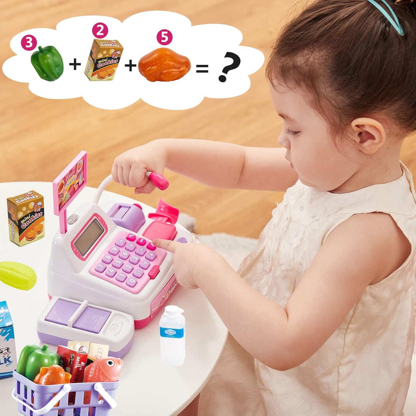 Elektronische Kasse für Kinder, Lila