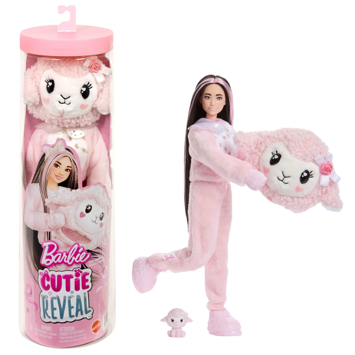 JJP66 Cutie Reveal Puppe mit Überraschungen & Mini-Haustier, Rosa