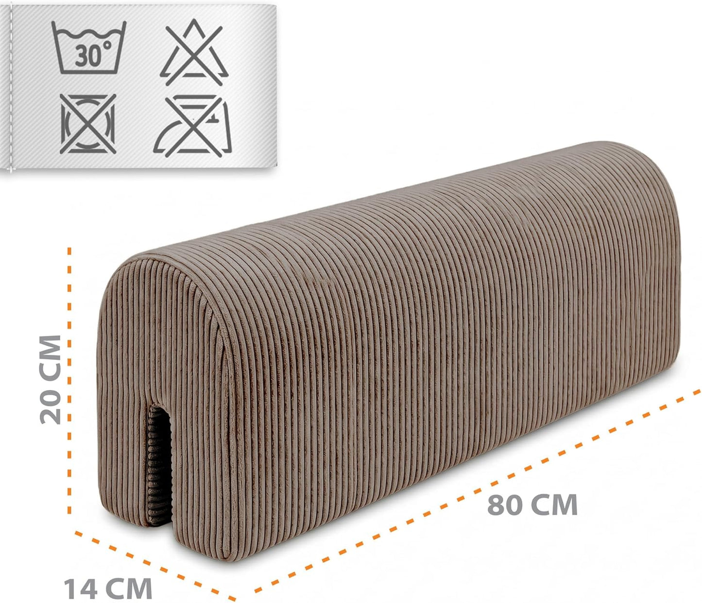 Bettkantenschutz für Kinderbetten, Braun 80 cm