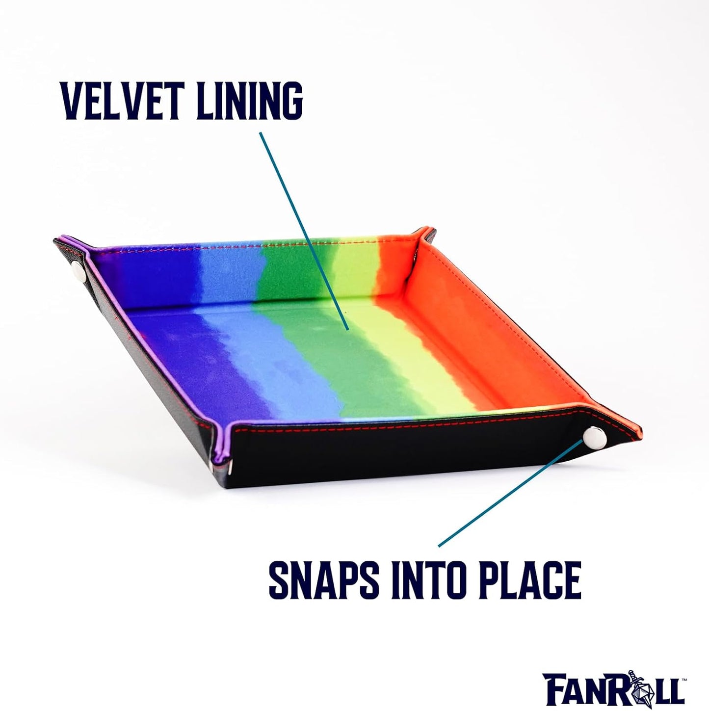 Faltbares Würfelbrett, Aquarell Regenbogen