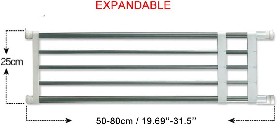 Erweiterbare Einlegeboden, Erweiterbare Länge: 50-80cm