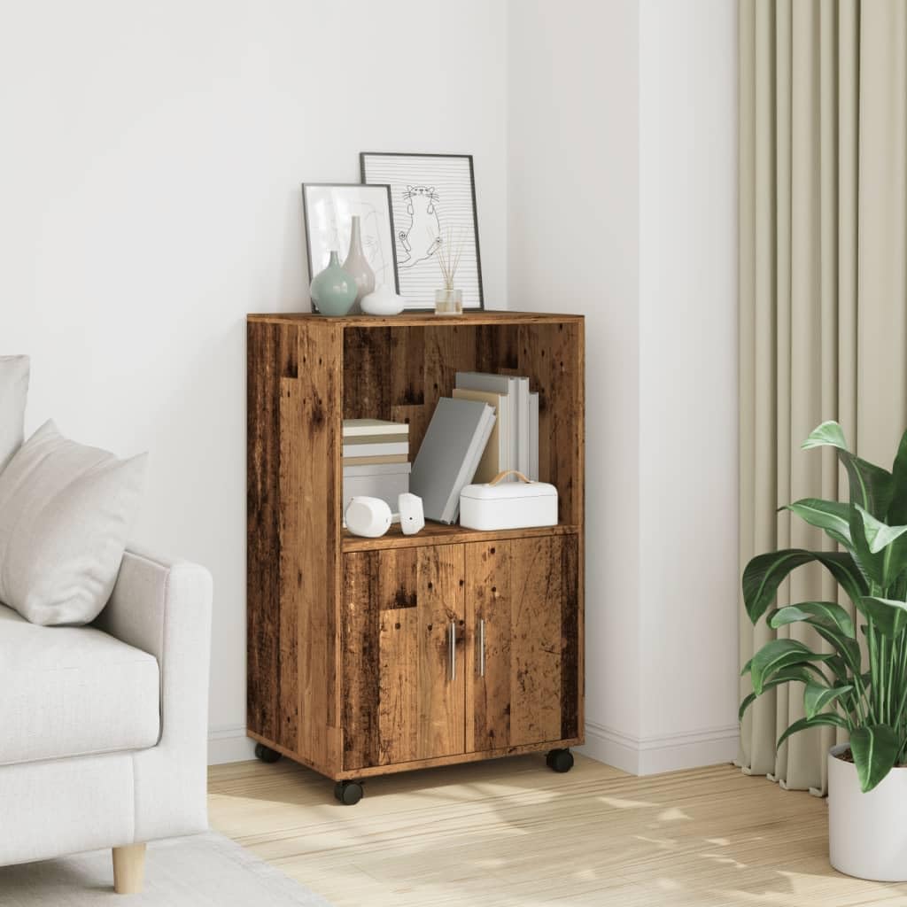Rollschrank in Altholz-Optik, Altholz