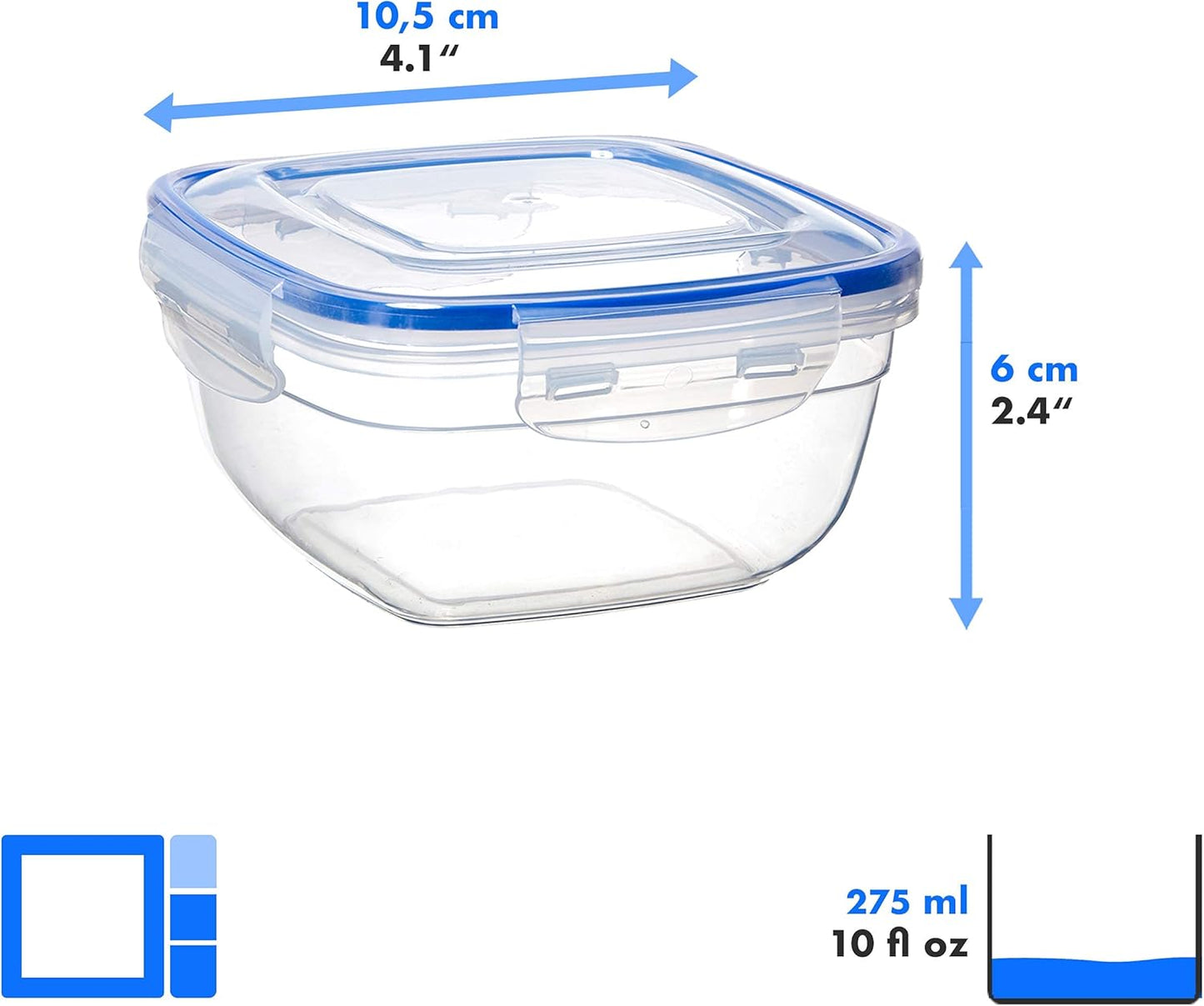 Frischhaltedosen-Set, 8x 275 ml