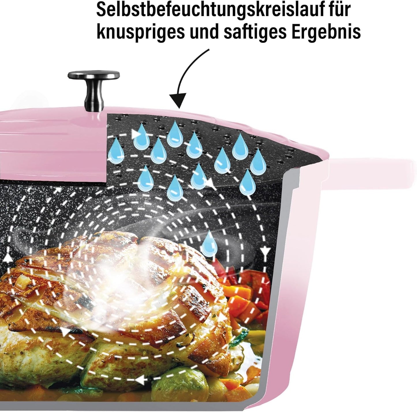 Cocotte Bräter, 32 cm Rosé