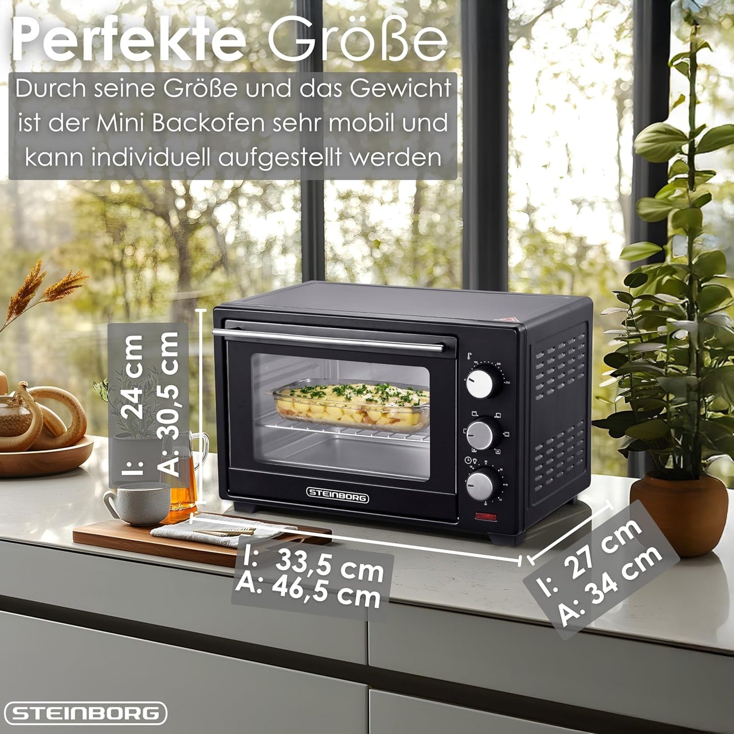 Mini Backofen mit Umluft