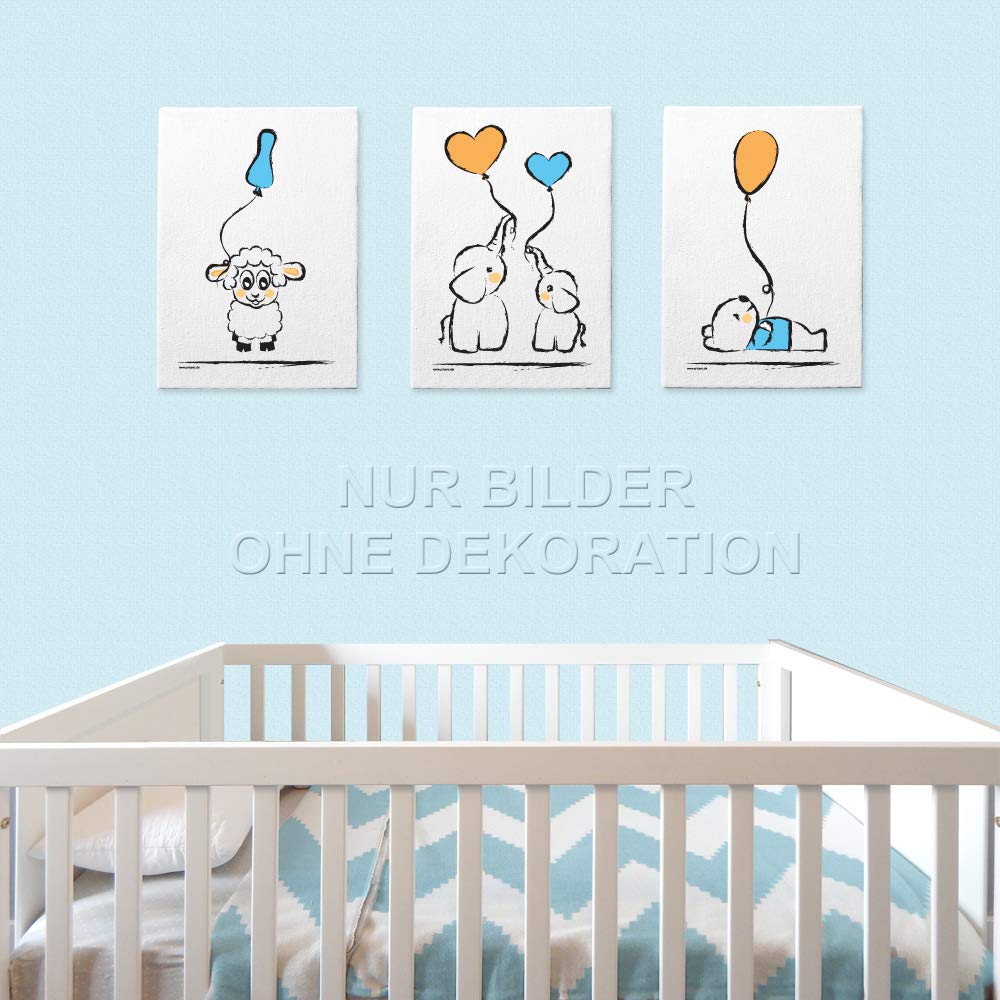 3-teiliges Leinwand-Set für Babys