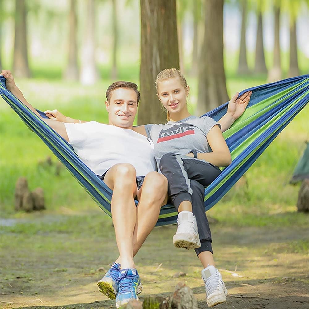 Hängematte für 2 Personen, Blaue Streifen