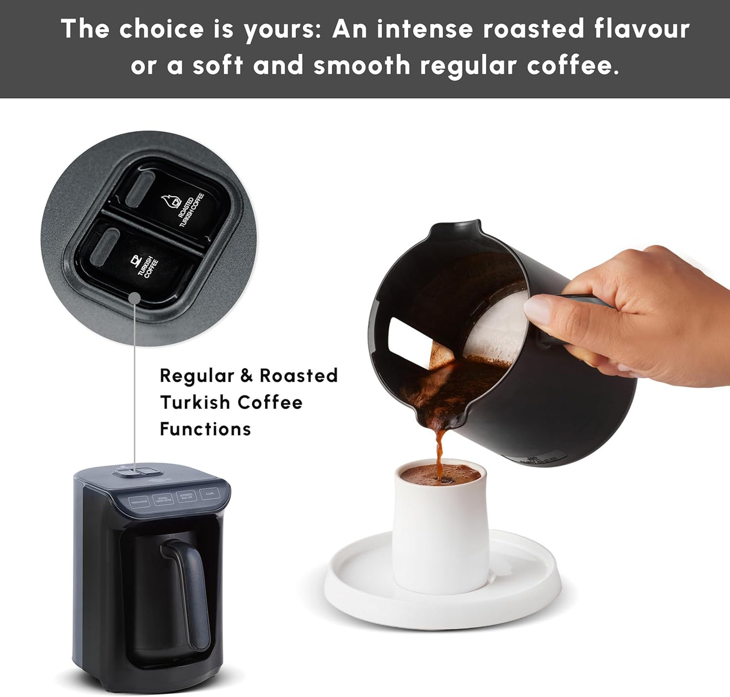 Hatır Roast Türkische Kaffeemaschine, Shiny Black