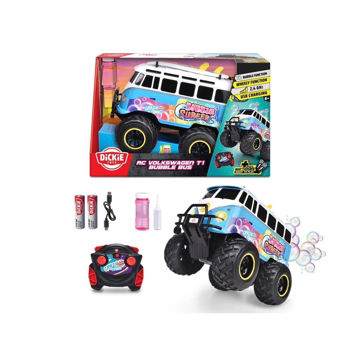 RC Volkswagen T1 Bubble Bus mit Seifenblasenfunktion