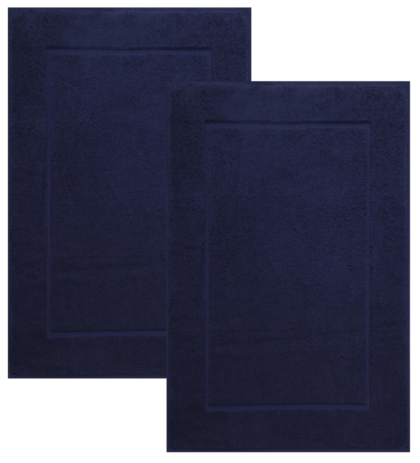 2er-Set Badematten, 50x70 cm, 2x Badvorleger Dunkelblau