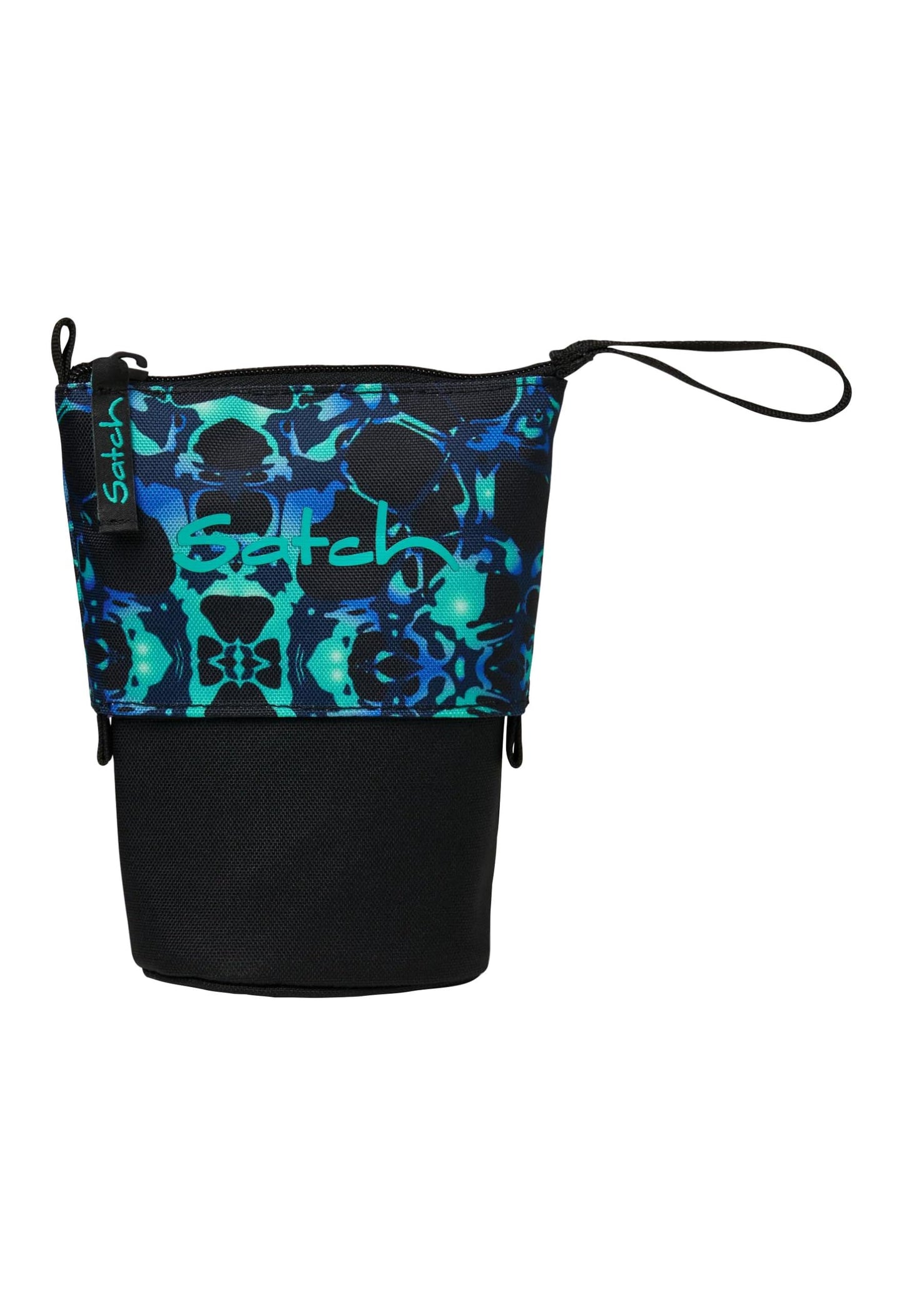 Mäppchen Pencil Slider, Caleido Blue - Schwarz