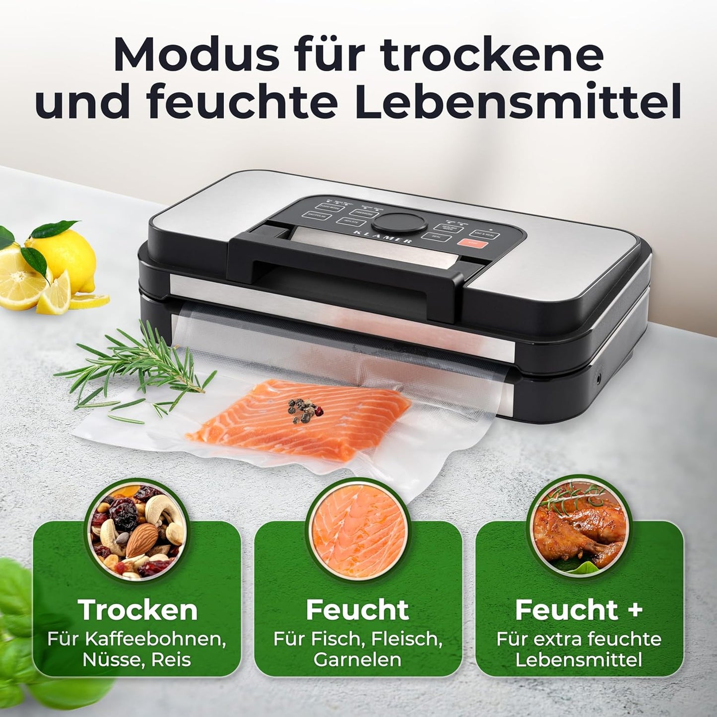 Vakuumiergerät Pro 125 mit doppelter Versiegelung, Vakuumierer Pro 125