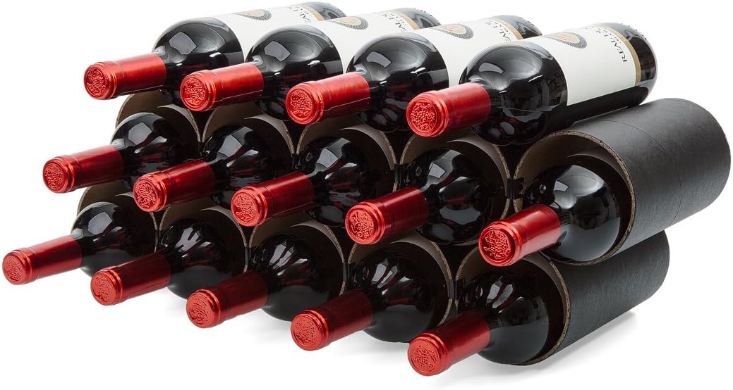Erweiterbares Flaschenregal Weinheim, Weinheim-Flaschenregal (6 Hülsen) Schwarz