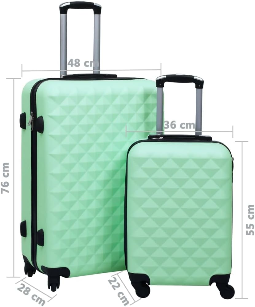 Hartschalen-Trolley Set, Mintgrün