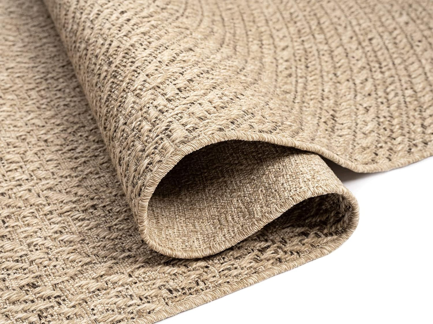 Wetterfester Outdoor-Teppich im Jute-Look (160 x 230 cm), 160 x 230 cm Natur-5