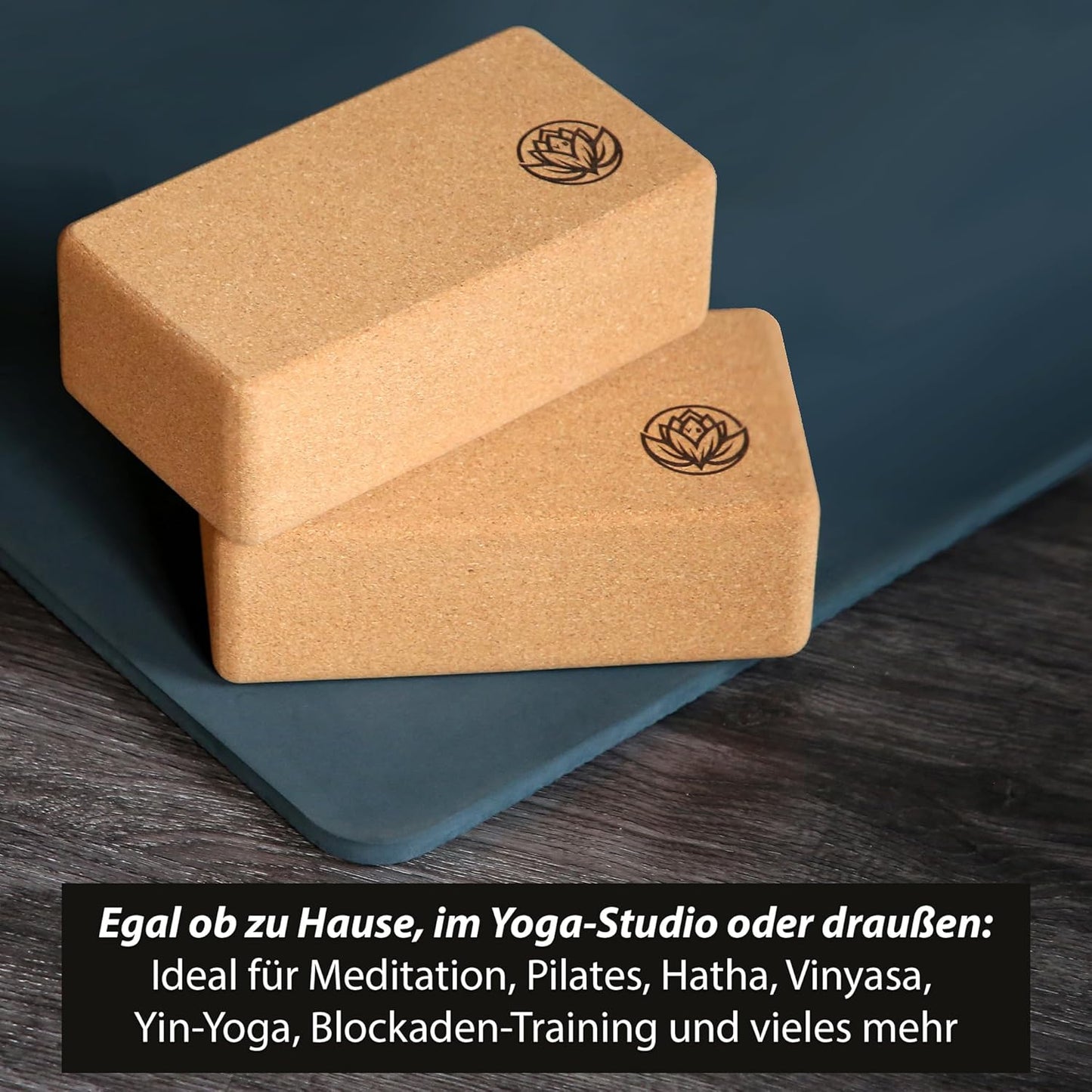 Yoga Block Set, braun 4 Stück