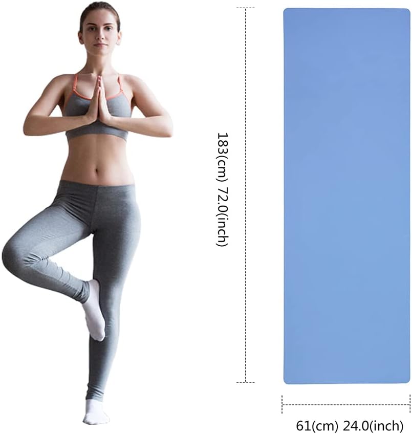 Fitnessmatte, Blau 183 x 61 x 0.6 cm