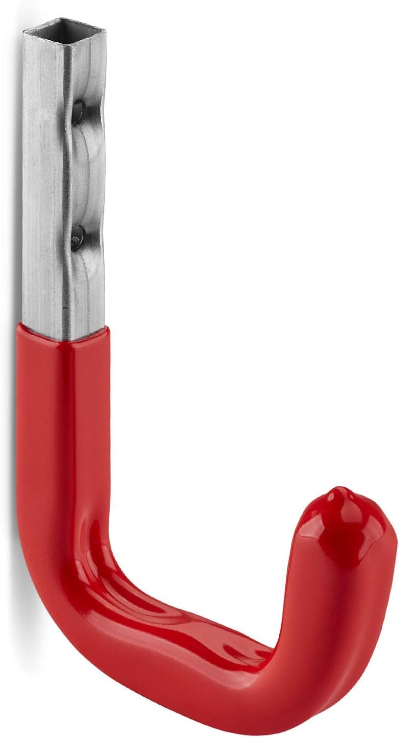 8er-Set Wandhaken mit Gummierung, 8 Stück rot - 115 x 80 mm