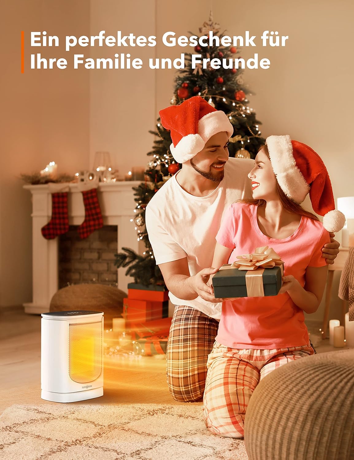 Heizlüfter mit Oszillation und Timer, A.weiss