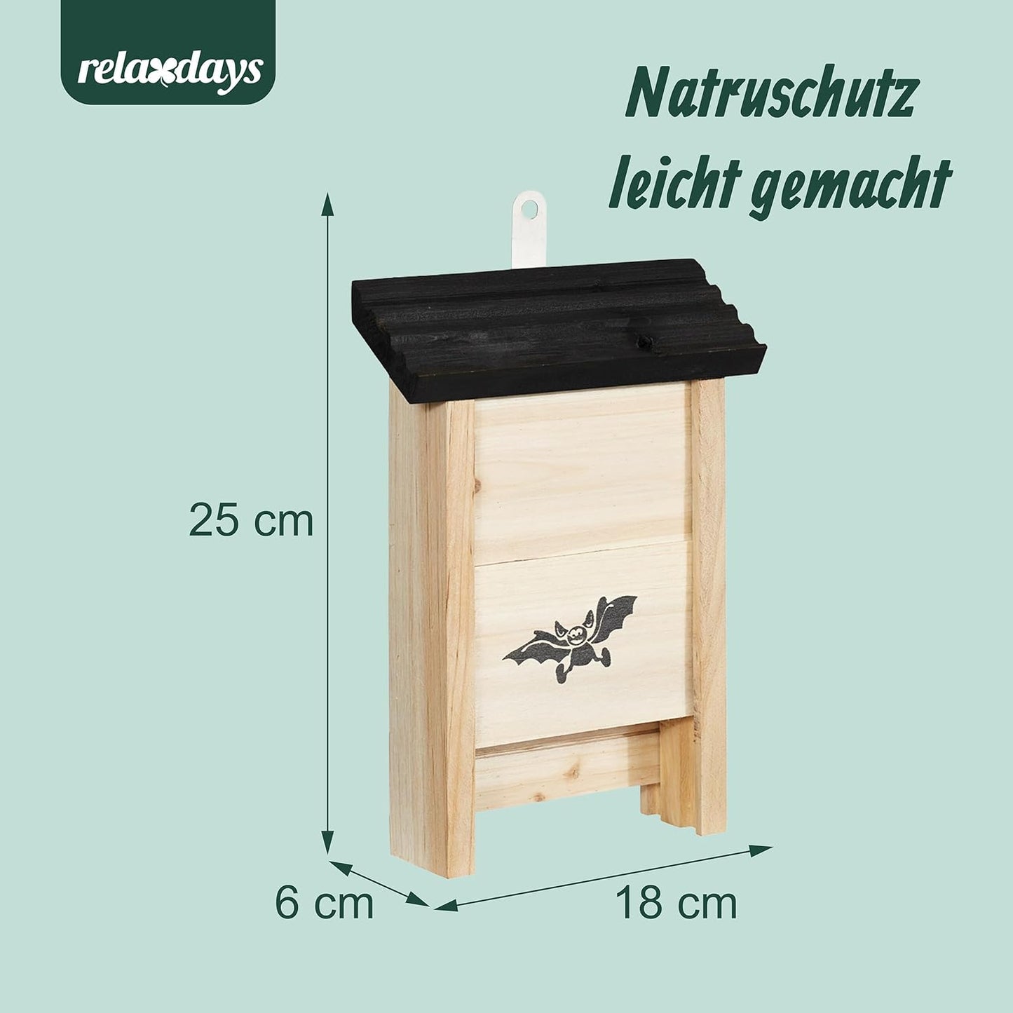 Fledermauskasten, Schwarz