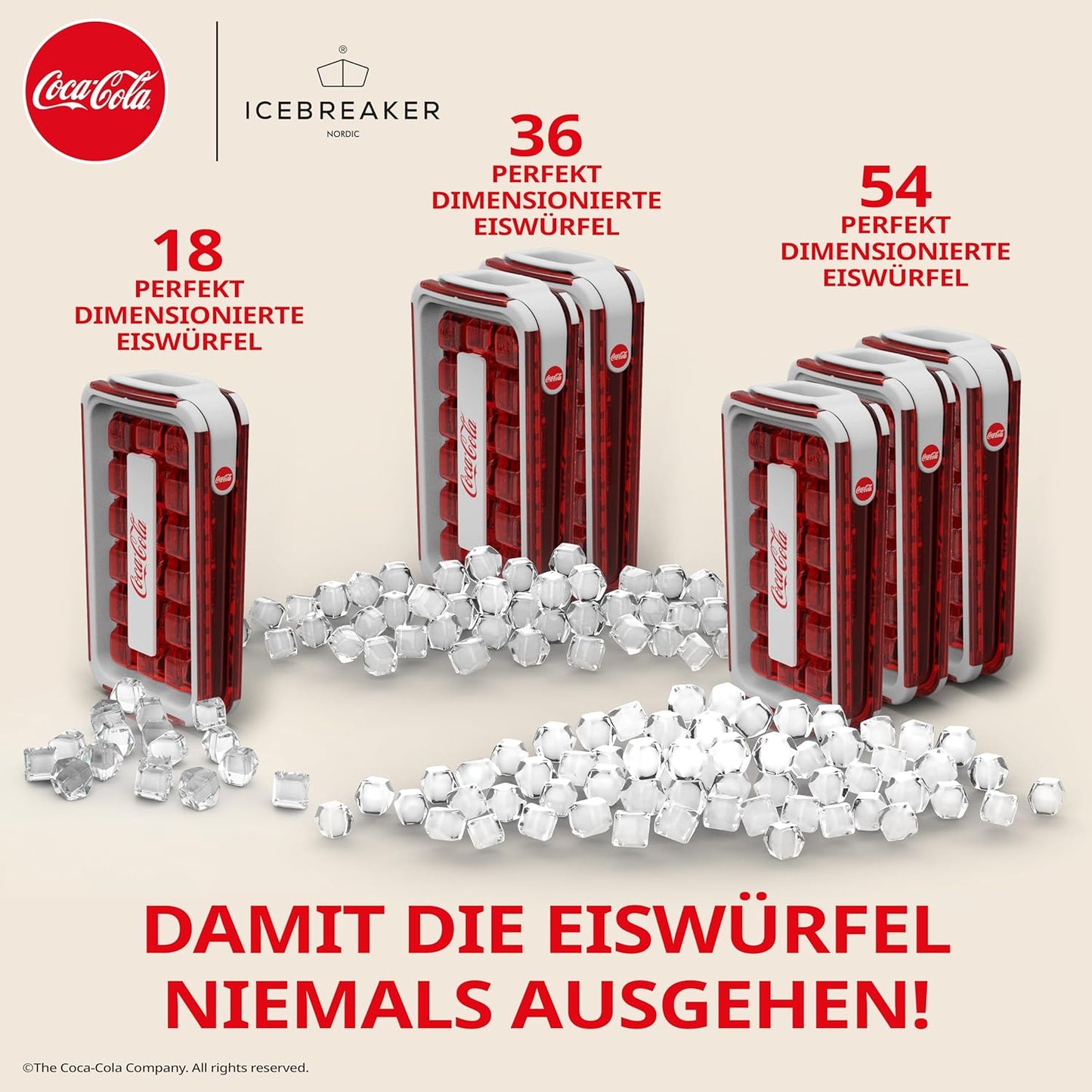 Pop 2.0 Coca-Cola Eiswürfelform mit Deckel, Pop 2.0 Coca-cola