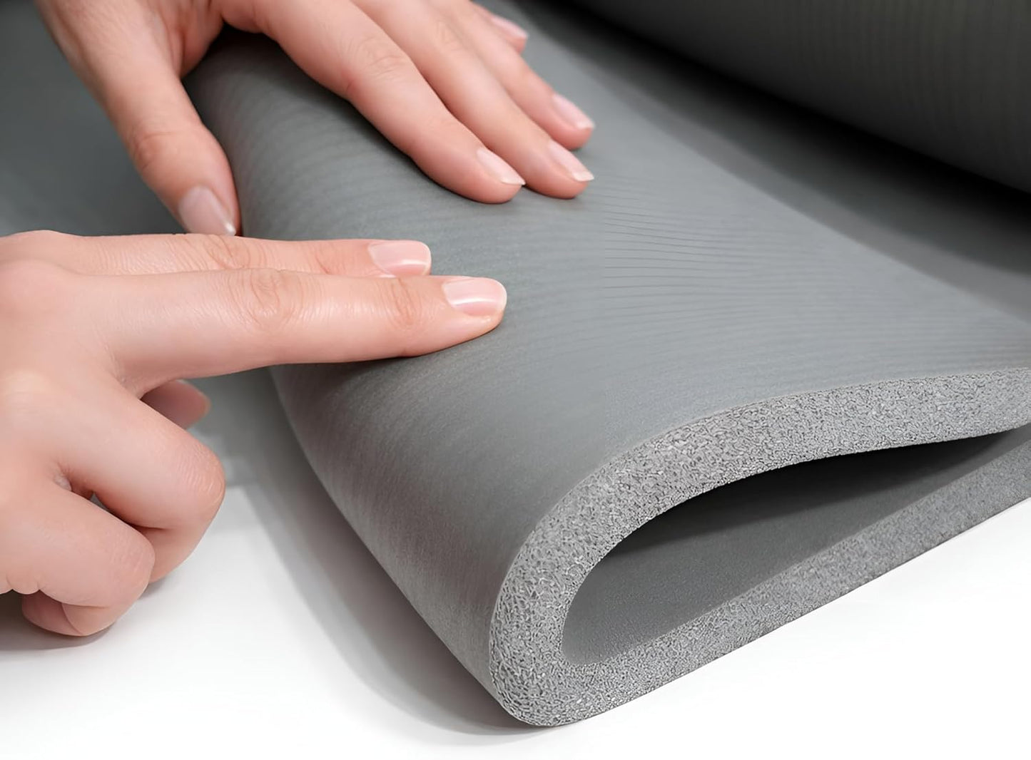 Komfort-Gymnastikmatte mit Tragegurt (185 x 90 x 1.5 cm), Urban Grey 185 x 90 x 1.5 cm