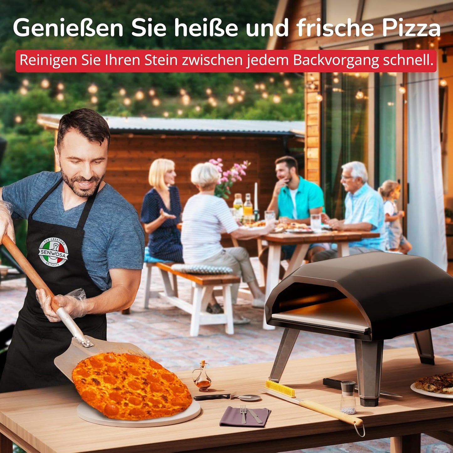 Pizzaofenbürste, 66 cm, XL